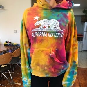 VIBRANT tie dye Cali hoodie❤️💗💛💚💜